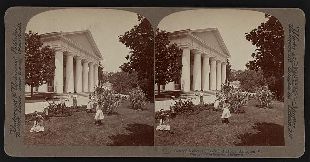 Arlington Virginia Robert E Lee Home 1903 Underwood & Underwood Stereo View