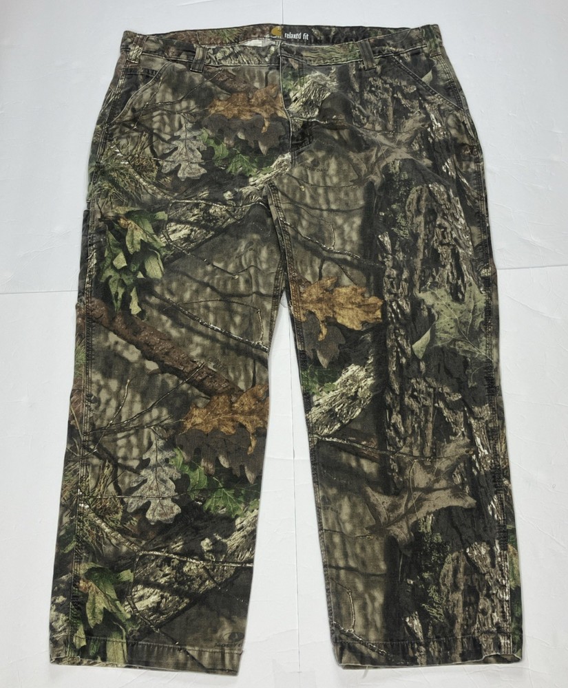 Carhartt Mossy Oak Camouflage Pants Relaxed Fit Mens Size 42x30 Outdoor Canvas