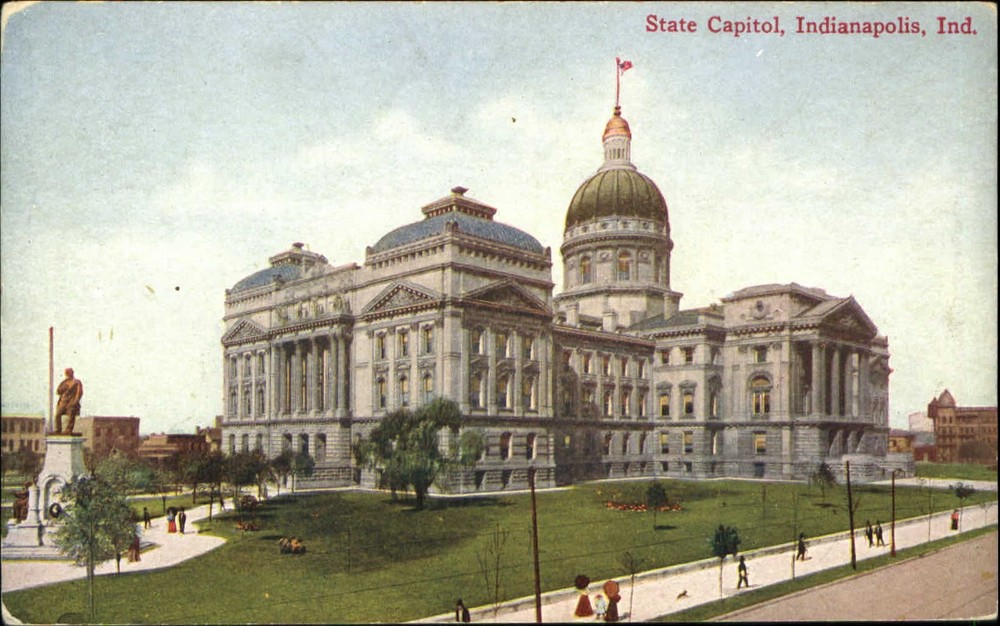 State Capitol Building Indianapolis Indiana IN c1910