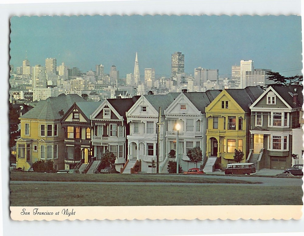 Postcard San Francisco at Night San Francisco California USA