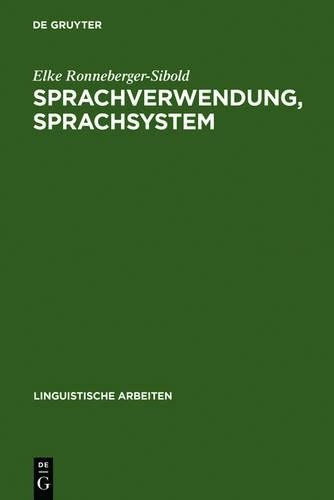 Elke Ronneberger-Sibold Sprachverwendung, Sprachsystem (Hardback)