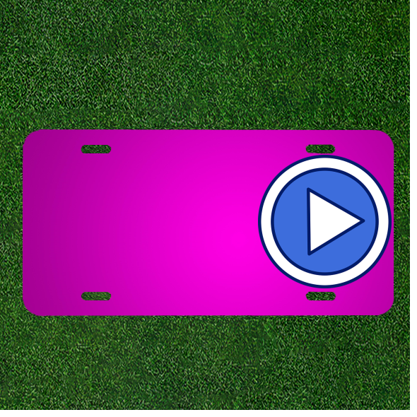 Custom Personalized Car License Plate With Add Names To Play Button Audio