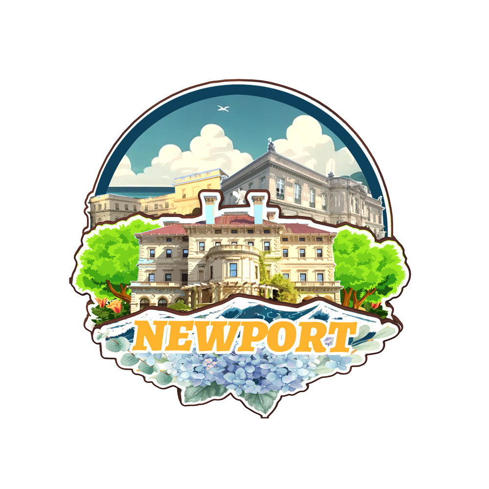 Newport Rhode Island USA Refrigerator magnet 3D travel souvenirs wood