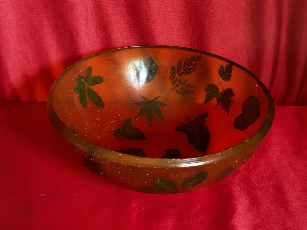 Vintage Lucite Acrylic Resin Popcorn Bowl 10