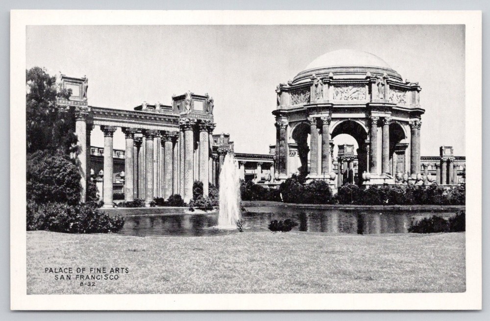 Palace of Fine Arts San Francisco Vintage Postcard J.C. Bardell B-32
