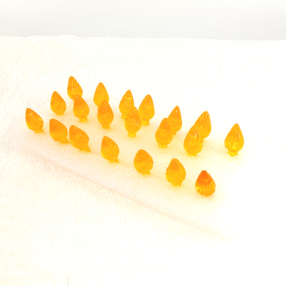 Vintage Ceramic Christmas Tree Bulbs 20 Twisted Gold Yellow Lights