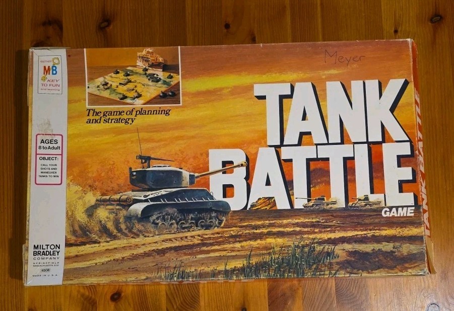 TANK BATTLE  Board Game Milton Bradley (1975) Complete
