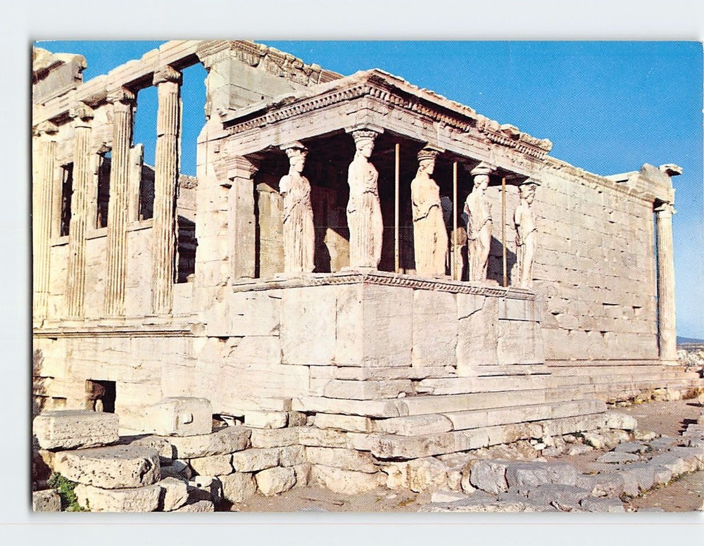 Postcard The Porch of the Caryatids  Athens Greece