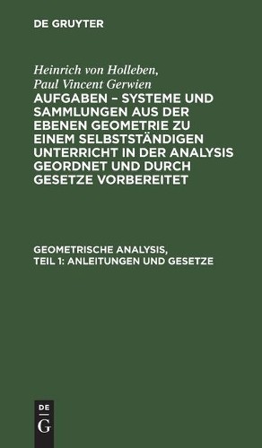 Heinrich Von Holleben Paul V Geometrische Analysis, Teil 1: Anleitung (Hardback)