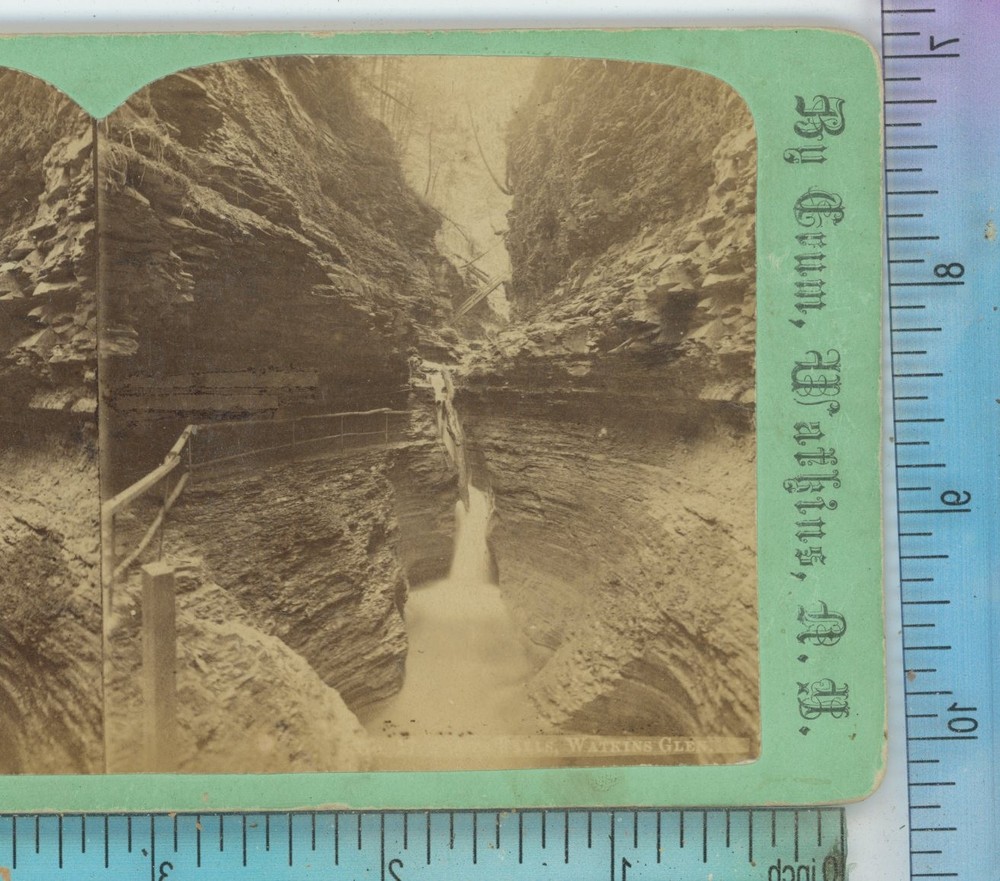Falls Watkins Glen New York NY Crum  Stereoview