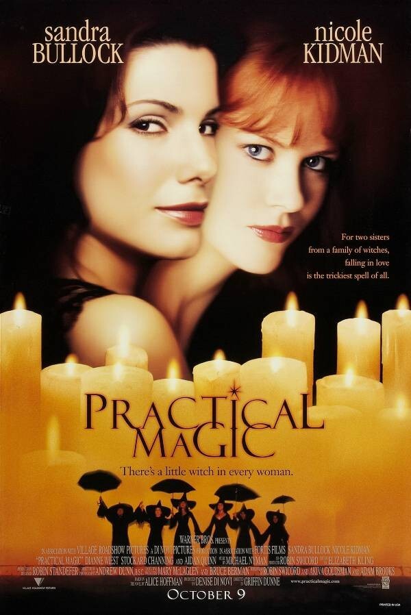 1998 Practical Magic Movie Poster 90s Fantasy Film Print