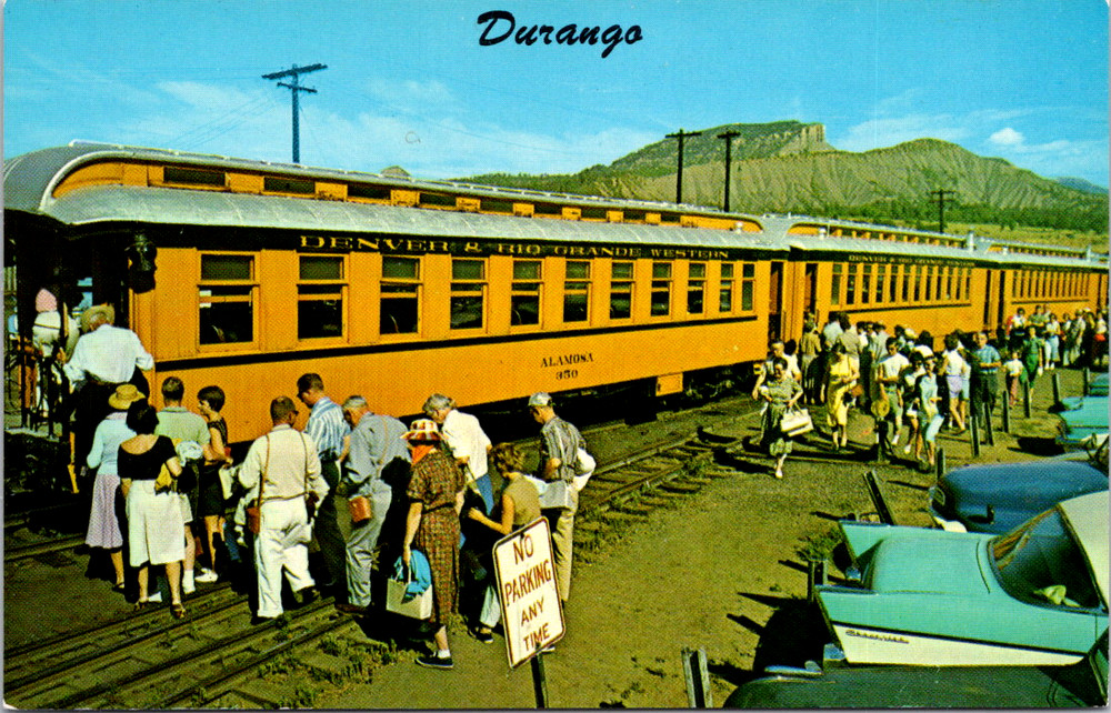 Vintage Postcard Denver Rio Grande Train Durango Silverton Railroad