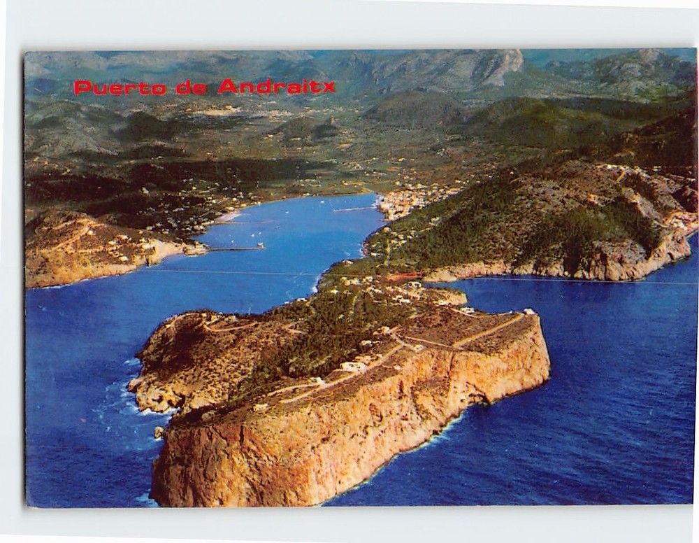 Postcard Aerial view of Puerto de Andratx Mallorca Spain