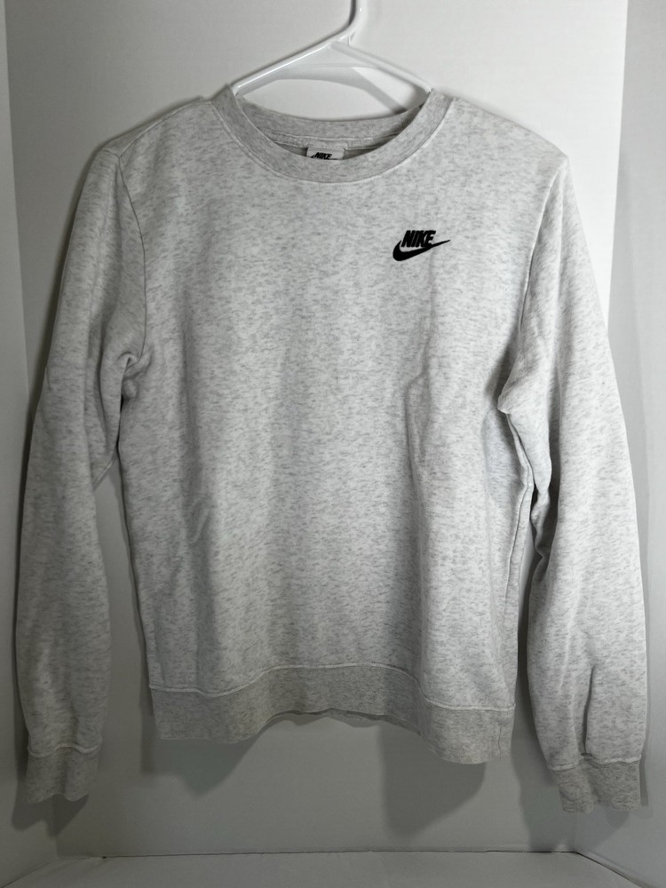 Nike Women’s Extra Small XS Heather Gray/White Crewneck Sweater