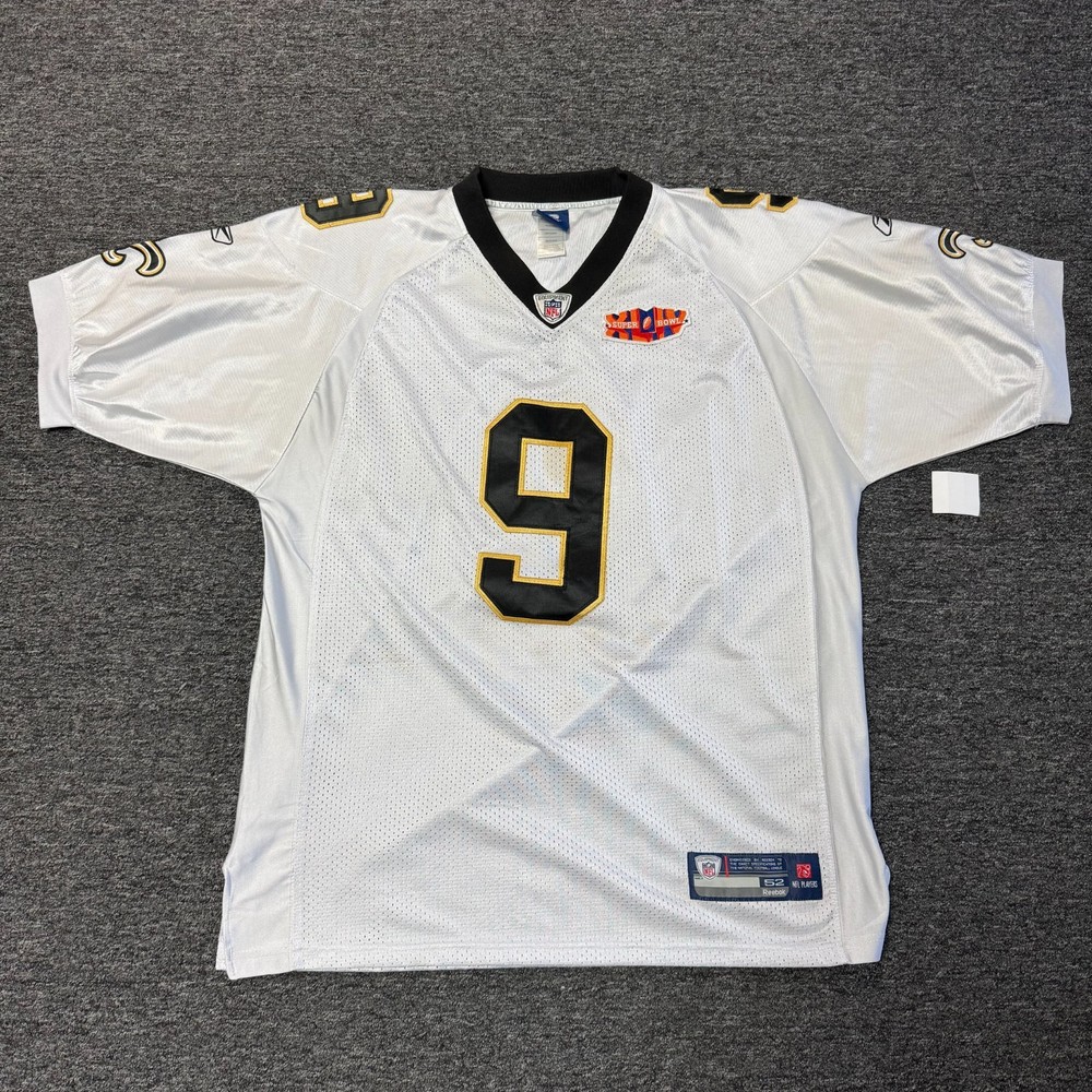 New Orleans Saint Drew Brees Football XLIV Reebok Jersey Mens Sz 52 NFL