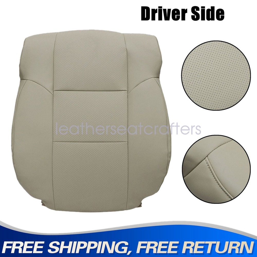 Front Driver Top Replacement Perf Leather Seat Cover Tan For 2009-2014 Acura TSX