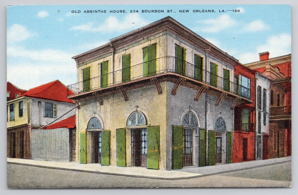 Old Absinthe House New Orleans Louisiana Postcard-image