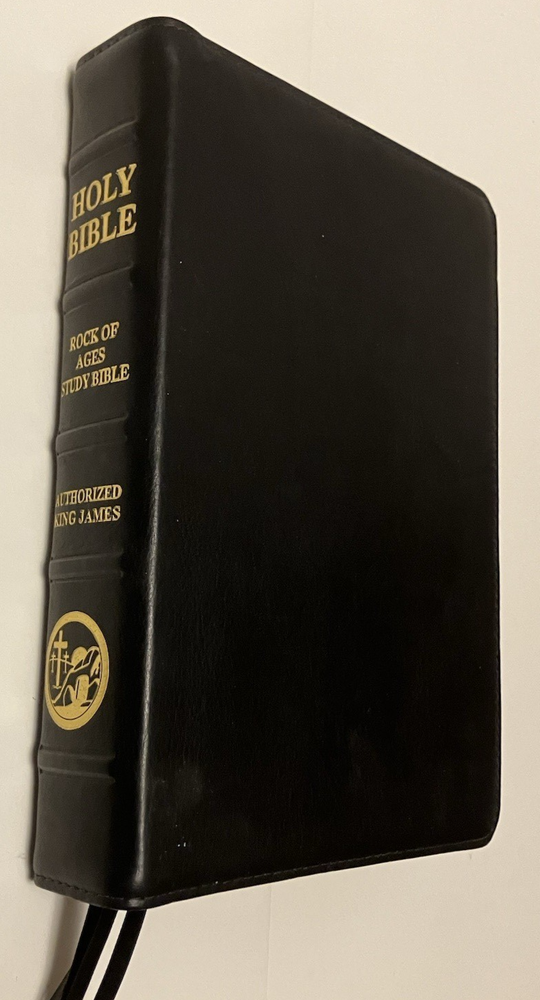 Holy Bible KJV Rock of Ages Study Bible Genuine Leather Top Grain Edition