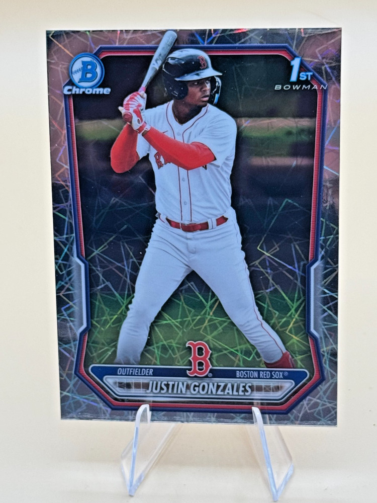 2026 Bowman Chrome Justin Gonzales 1st Laser Refractor #BCP-141 - Red Sox