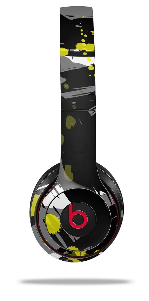 Beats Solo 2 3 4 Wireless Abstract Yellow Skin Wrap Cover Only-image