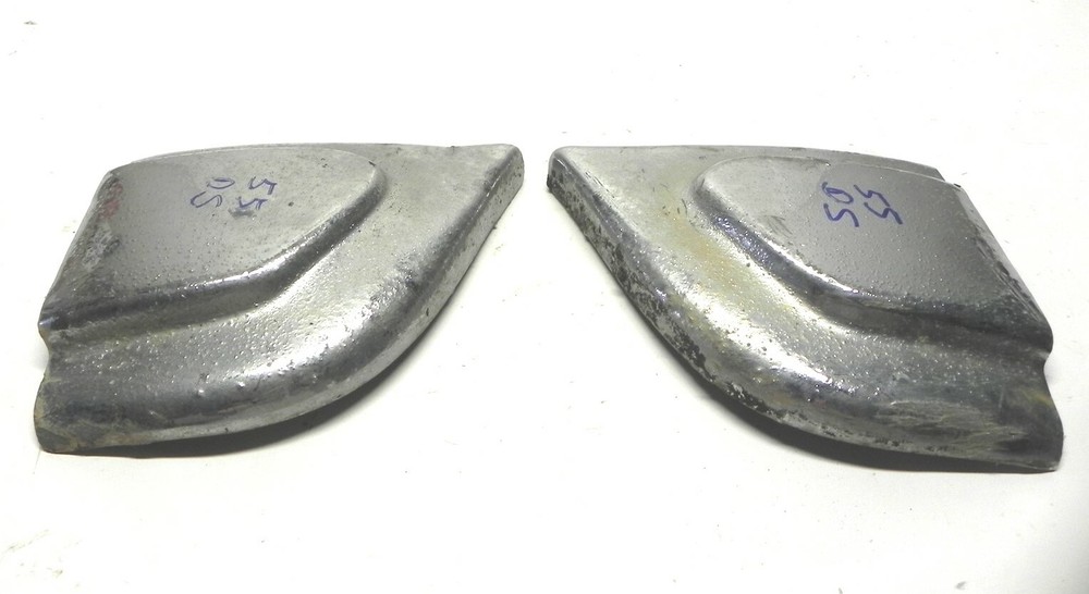 1955-56 DESOTO LH/RH LOWER REAR FENDER MOLDING EXTENSION MOPAR 1599283 & 1599284