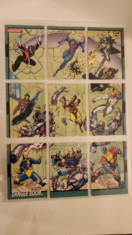 1992 MARVEL ENTERTAINMENT X-MEN SERIES 1 / LOT OF 9 CARDS / DANGER ROOM - SET