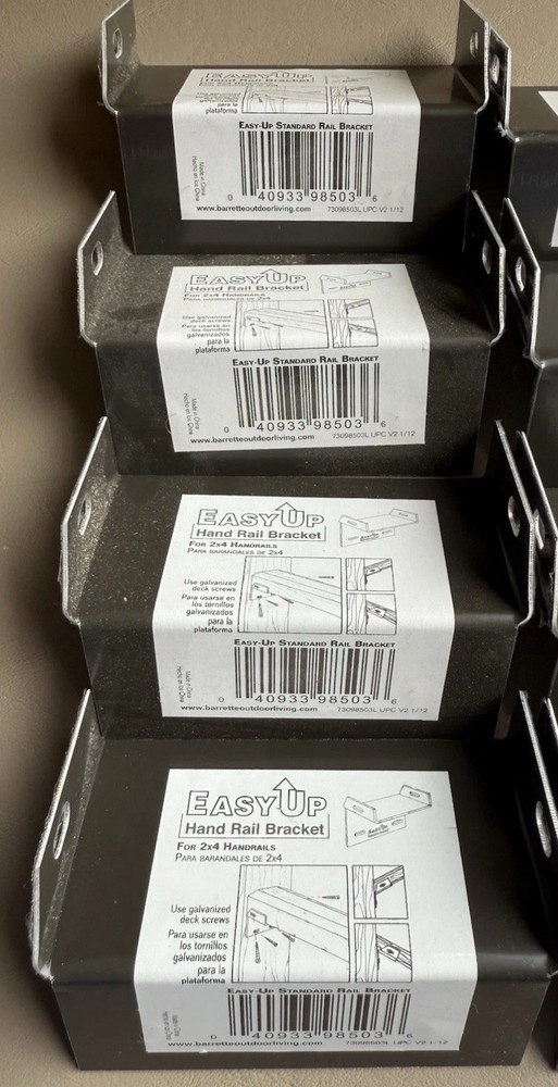 Aluminum EASY UP Handrail Bracket 2x4 railing Standard Hand Rail (4 Pack)