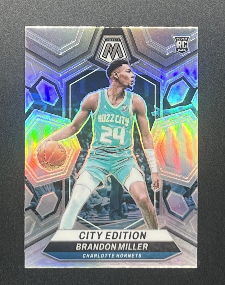 2023-24 Mosaic Brandon Miller Rookie Silver Prizm City Edition SP NBA Hornets RC