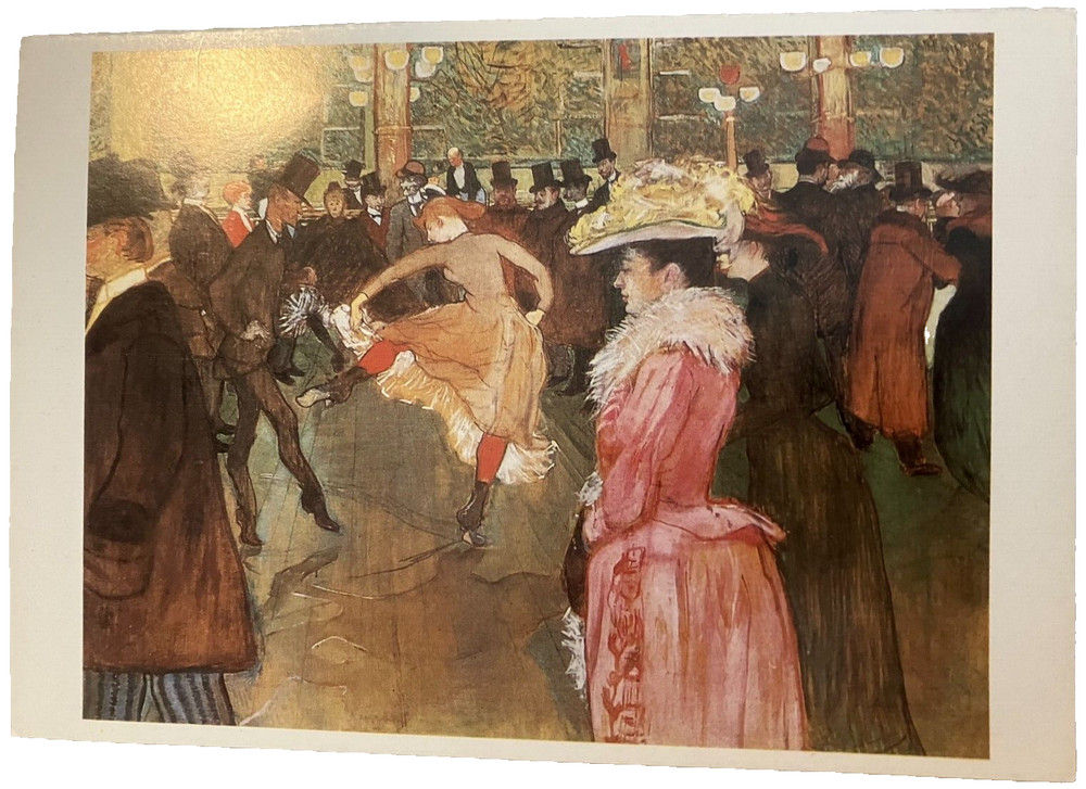 Postcard: Moulin Rouge by Henri de Toulouse-Lautrec in 1889-90, unposted