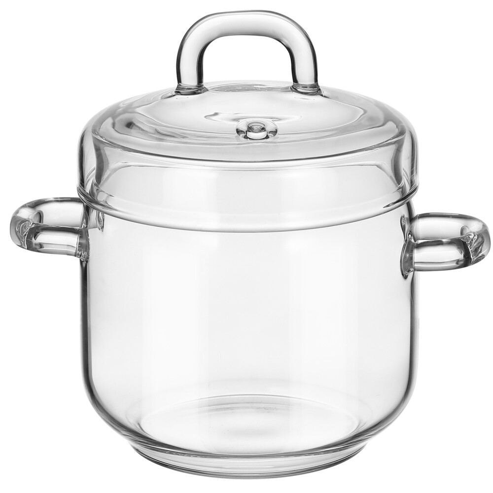 Glass Saucepan Baby Cooking Pots with Lids Restaurant Containers Soup