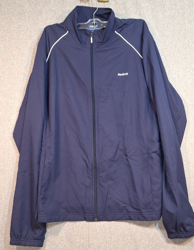 Womens XL Reebok Blue Full Zip Jacket Windbreaker