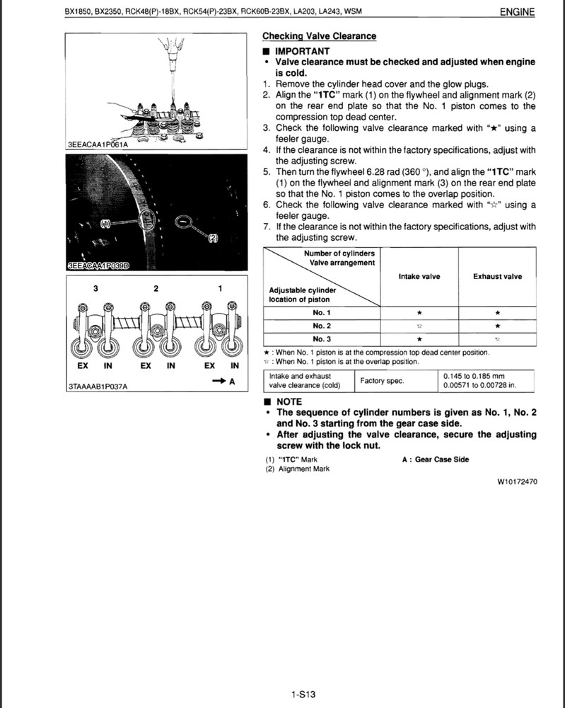 Kubota BX1850 BX2350 RCK LA203 LA243 Service Repair Manual, Workshop Manual