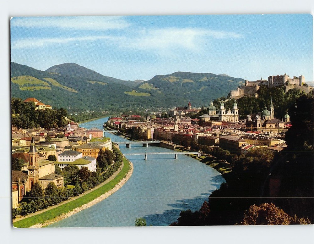 Postcard The old Bishop town Salzburg Austria