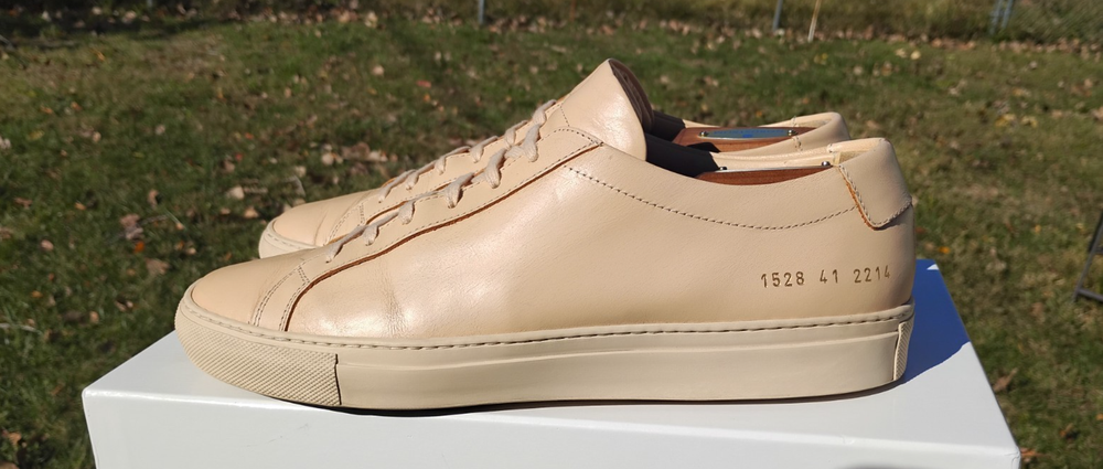 Common Projects Achilles Low 'Normal' 41EU 8/8.5US w/ COA EUC $450-image