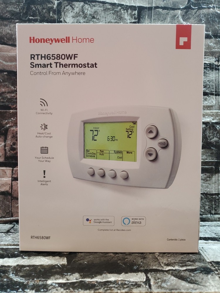 Honeywell Home RTH6580WF Smart Thermostat w/Google Alexa Apple White Open Box