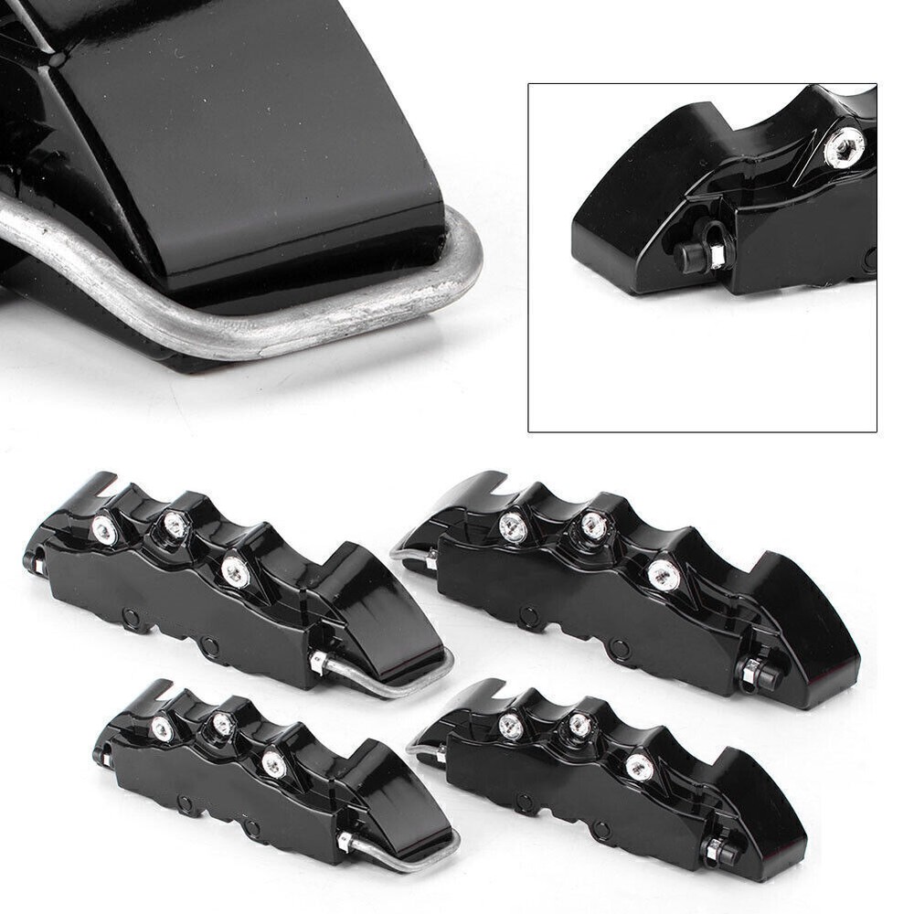 4pcs Car Disc Brake Caliper Covers Kit Wheels Front Rear Accessories Universal