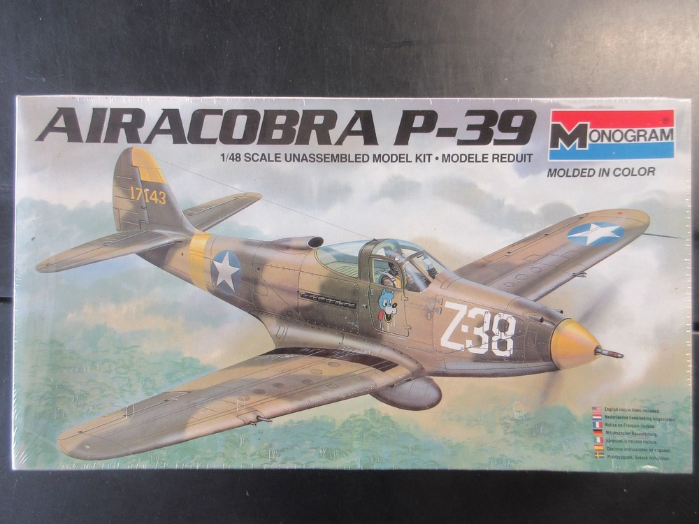 MONOGRAM 1/48 BELL P-39 AIRACOBRA #6844 vintage factory sealed