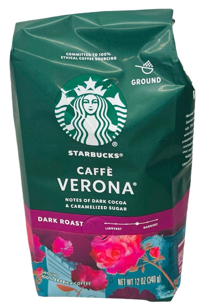 Starbucks Caffe Verona Dark Roast Ground Coffee 12 oz Bag