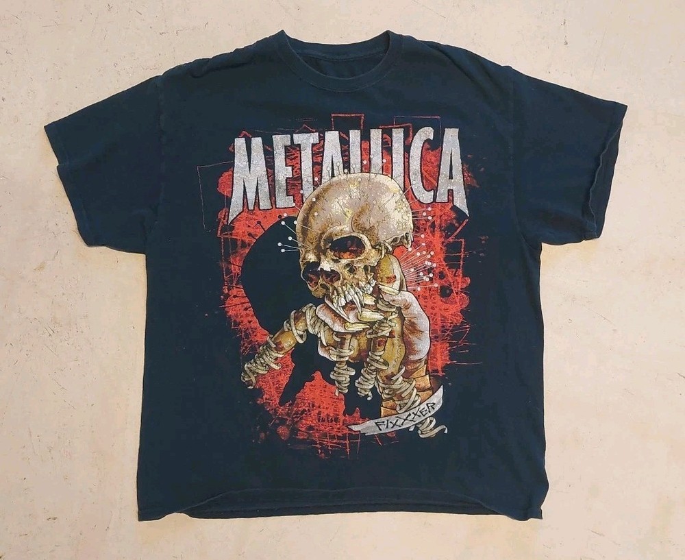 Metallica Fixxxer T‑Shirt Mens Xlarge Black Cotton Band Tee Concert Rock Music