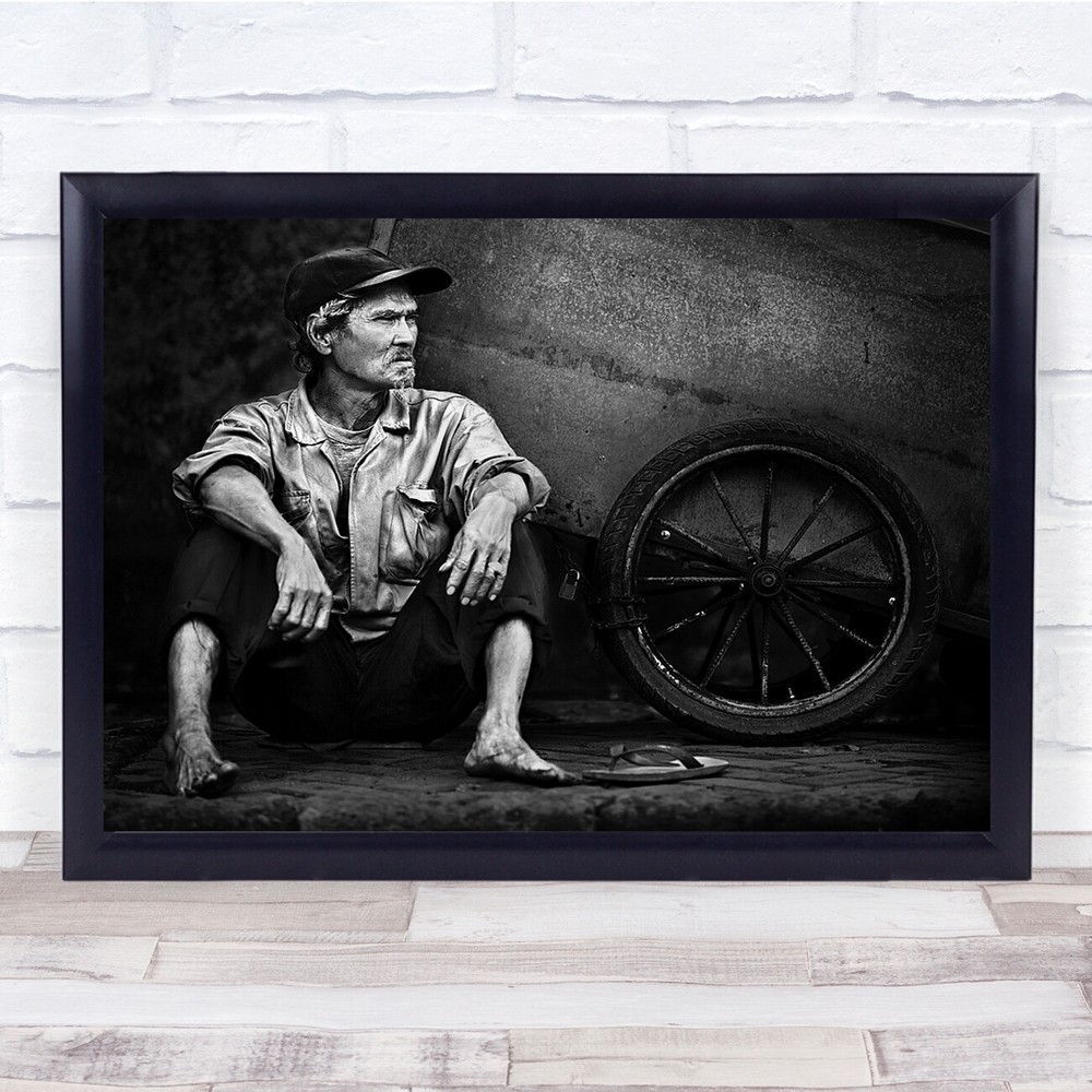 Scavenger Man Wheel Work Life Wheels Wall Art Print
