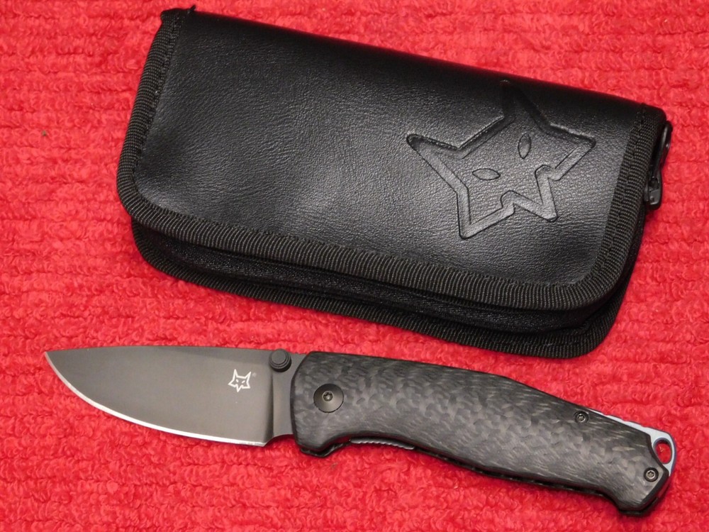 NEW Fox Knives VOC TUR FX-528 B Elmax Carbon fiber Folden Clip Knife Linner Lock