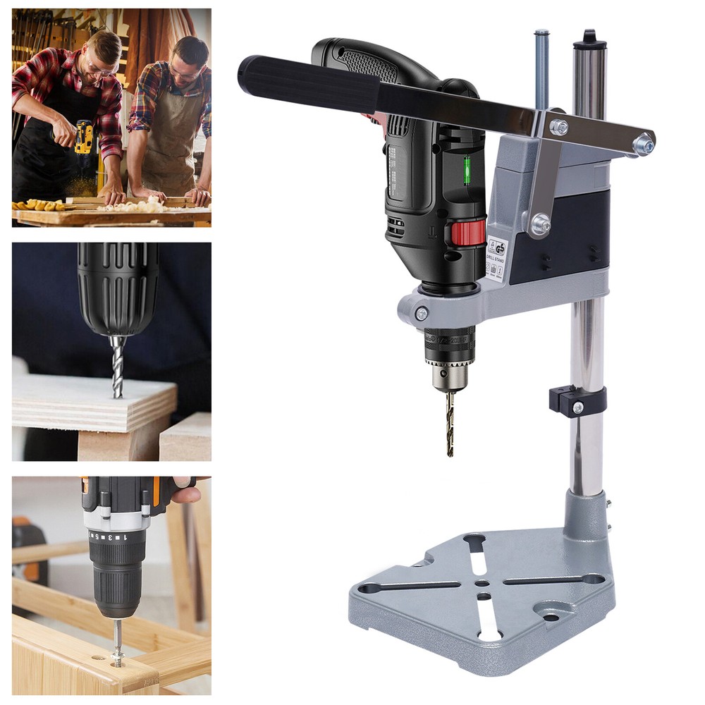 Heavy-Duty Bench Drill Press Stand with Clamp Support for Workbench Repairs