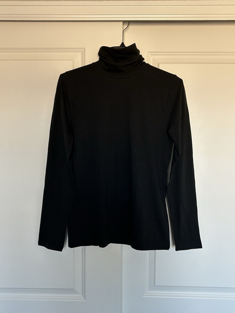 New J Crew Black Tissue Turtleneck for Women – Lightweight Small $45 Retail