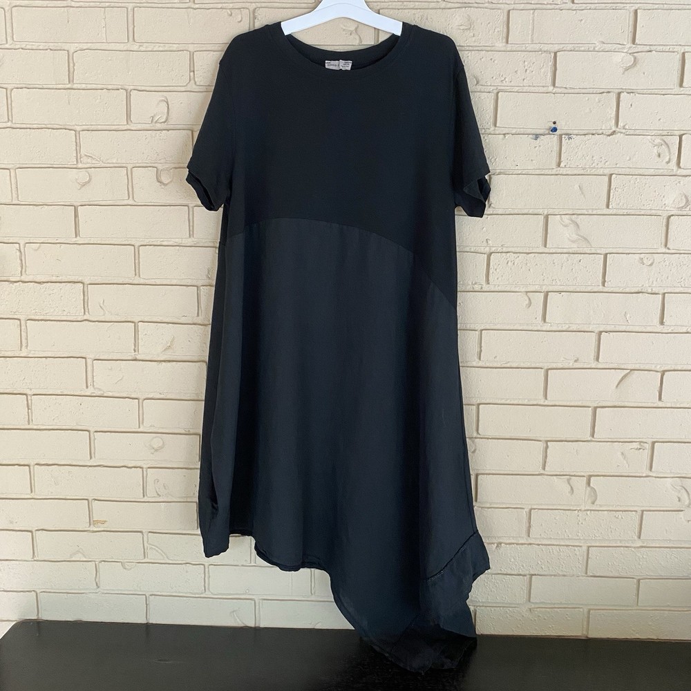 Civico 51  Italy LINEN cotton Dress Lagenlook Boho Art To Wear Women’s Sz XL