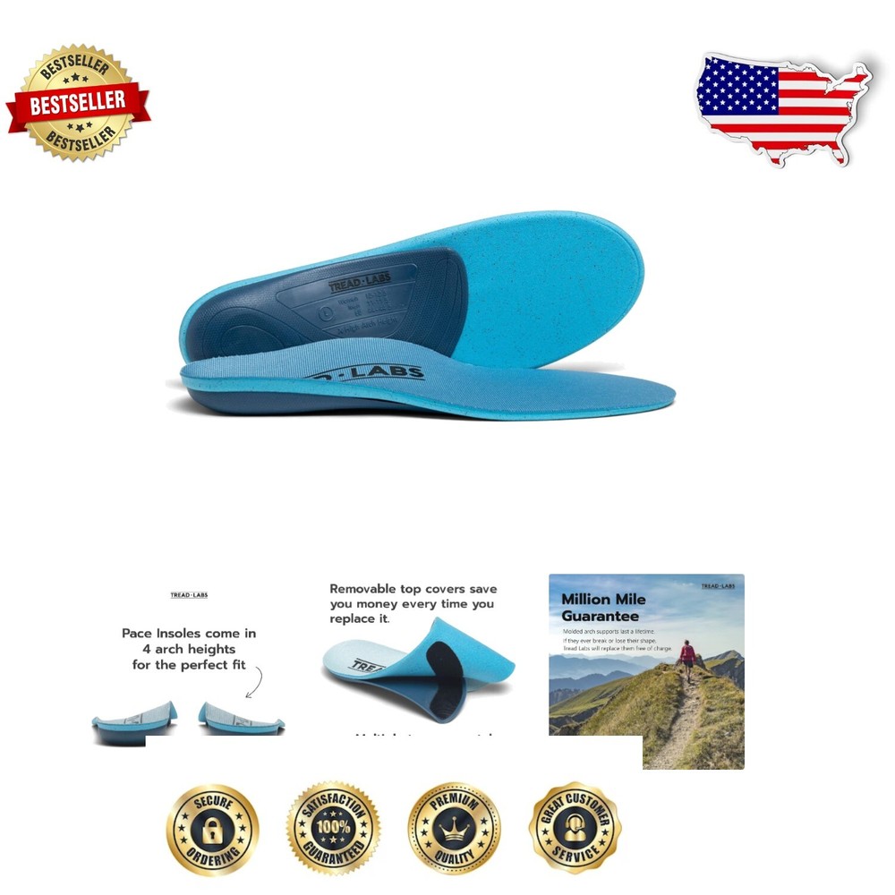 Pace Orthotic Insoles for All Arch Heights - Extra Firm Support & Pain Relief