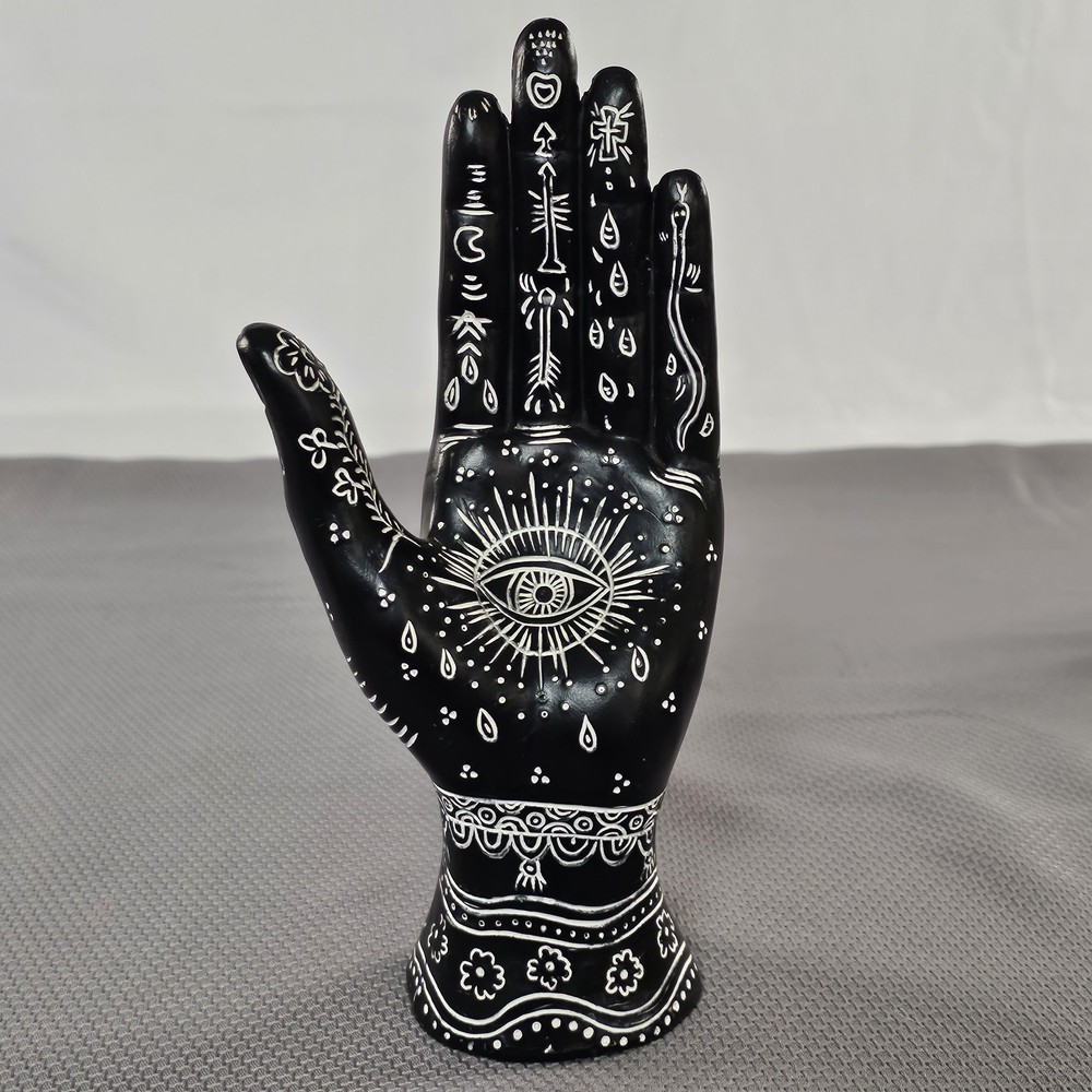 Hand Hamsa Evil Eye Astrology Spiritual Art Decoration Jewelry Holder 9