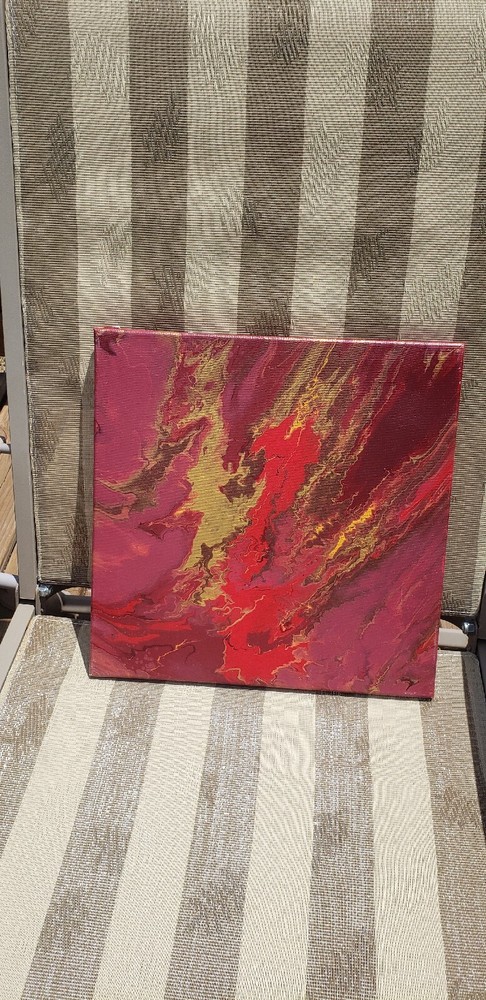 Abstract acrylic painting original art on canvas-image