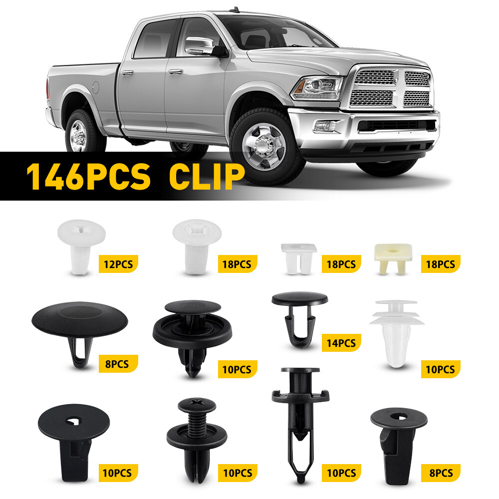 146PCS Toyota Fender Hood Door Bumper Trim Clip Retainer Fastener Assortment Kit