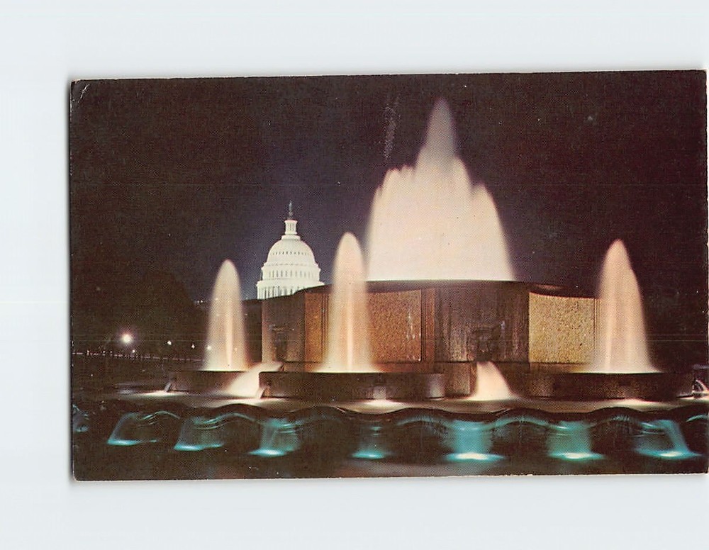 Postcard The United States Capitol at Night Washington DC