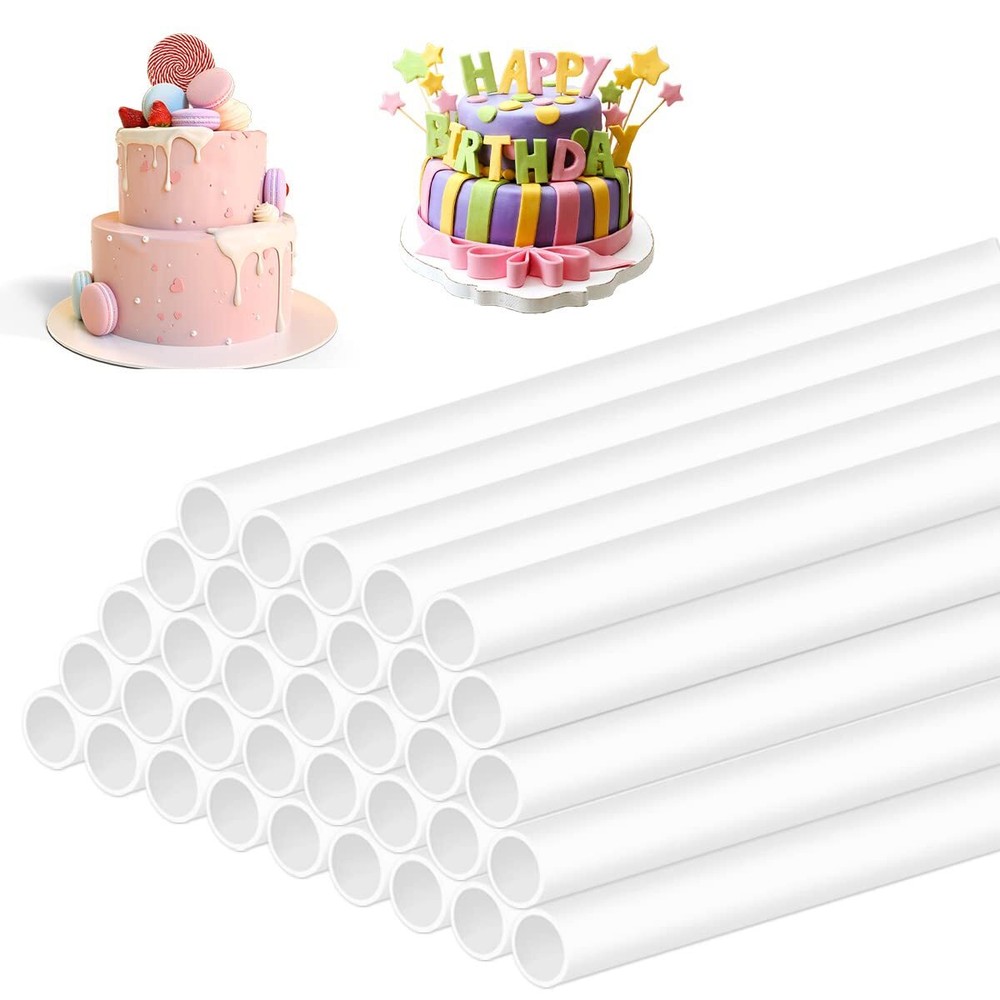50Pcs Cake Dowels for Tiered Cakes, Cake Supports for Stacking - Wedding Cake...